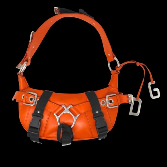 Dolce & Gabbana Handbags - Vintage Dolce & Gabanna y2k 2000s Vintage Buckle Bag mini parachute orange bag
